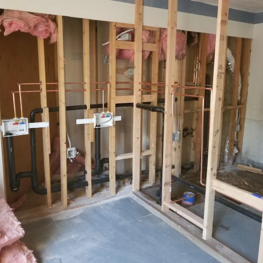 Copper pipe rough-in and plumbing installation in Vermilion